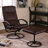 Two Toned Relax Reclining Chair and Ottoman
