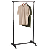 Storage and Organization Basic Adjustable Garment Rack in Chrome/Black