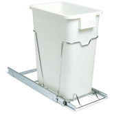 Glidez 19" Sliding Trash Can KD in Chrome
