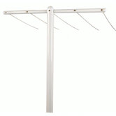 Steel T-Post Assembly  in White