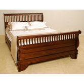 James Slatted Sleigh Bed Frame