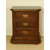 Victoria 3 Drawer Bedside Table