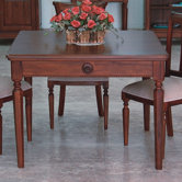 Vanessa Bar Square Dining Table in Mahogany - 110cm