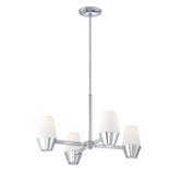 Retrodome 4 Light Rod Drop Chandelier