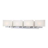 Cubism Four Light Bath Vanity in Chrome