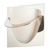 Pocket One Light Wall Sconce in Polished Nickel