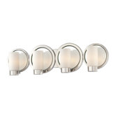 Next Port Four Light Bath Vanity in Polished Nickel