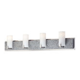 Lava Tube Four Light Bath Vanity in Brushed Nickel