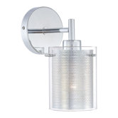 Grid II One Light Wall Sconce in Chrome