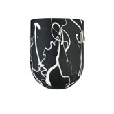 Sconces Wall Sconce in Brushed Nickel with Graffiti Glass Shade