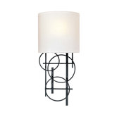 Sconces Wall Sconce with Pearl Mist Glass