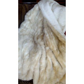 Cougar Faux Fur Throw Blanket with Silky Soft White Faux Fur Lining