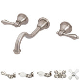 Rosalyn Double Handle Wall Mount Vessel Bathroom Faucet