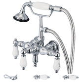 Vintage Classic Double Handle Wall Mount Tub Faucet