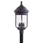 Amherst  Outdoor Post Mount Lantern in Roman Bronze