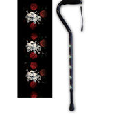 Skulls and Roses Offset Cane