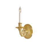 Vintage Candle Wall Sconce in French Gold