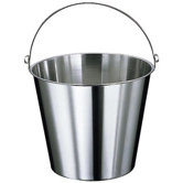 Graduated Stainless Steel Bucket with Optional Lid