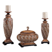 Romance Candlesticks with Decorative Box (Set of 3)