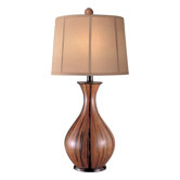 Casual Table Lamp in Banana Bark