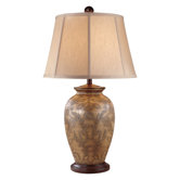 Table Lamp in Distressed Tan