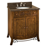 32" Bath Vanity in Walnut Burl