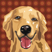 Pooch D&eacute;cor Golden Retriever Portrait