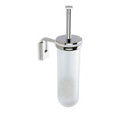 Quid Wall Mounted Cylinder Toilet Brush Holder in Chrome