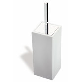 Urania Free Standing Square Toilet Brush Holder in Chrome
