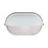 Large Oval Outdoor Bulk Head Wall or Ceiling Mounted Lantern with Visor