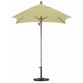 6' Square Fiberglass Market Umbrella