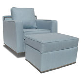 Glam Adult Glider and Ottoman