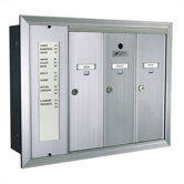 1255  Vertical Mailbox Unit With Directory and Semi - Recessed Collar