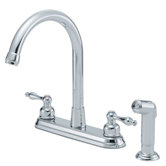 Sheridan Double Handle Centerset Kitchen Faucet with Spray