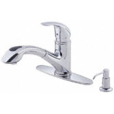 Melrose 9.063" Single Handle Centerset Pull-Out Kitchen Faucet