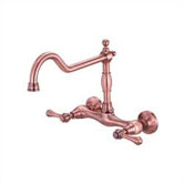 Opulence Double Handle Wall Mount Bridge Kitchen Faucet with Lever Handles