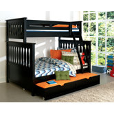 Weekends Twin Over Full Bunk Bed with Optional Trundle Bed