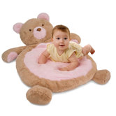 Baby Mat with Bear in Pink