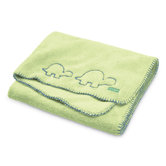 Cuddle - Up Baby Blanket in Fresh Kiwi with Periwinkle Trim