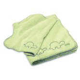Cuddle - Up Blanket Set in Fresh Kiwi with Periwinkle Trim (Set of 2)