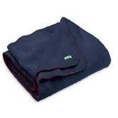 Jumbo Cuddle Blanket in Nautical Navy with Red Trim