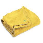 Jumbo Cuddle Blanket in Lemon Drop with Periwinkle Gray Trim