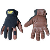 Rainwear Boss Deerskin and Spandex Gloves in Brown/Black