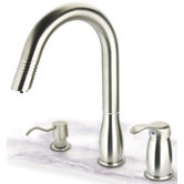 One Handle Widespread Gooseneck  Kitchen Faucet