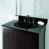 Black Glass Vanity Top with Sink