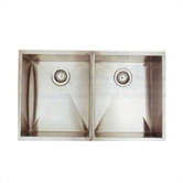 Esatto 33" x 20" Extra Deep Double Bowl Sink in Stainless Steel
