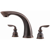 Avalon Double Handle Roman Tub Faucet with Trim