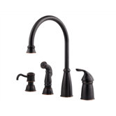 Avalon One Handle Widespread Kitchen Faucet with Side Spray