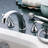 Amarilis Double Handle Deck Mount Roman Tub Faucet