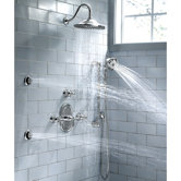 Portsmouth Diverter Shower Faucet Trim Kit with Metal Cross Handle